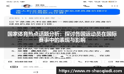 国家体育热点话题分析:探讨各国运动员在国际赛事中的表现与影响